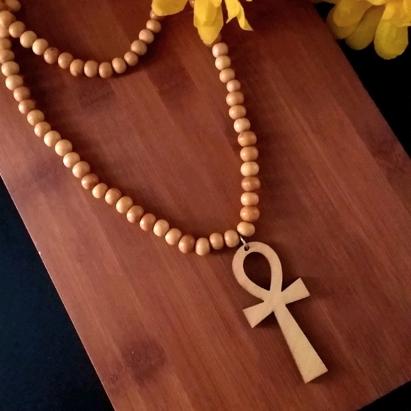 No Brand Jewelry - 1PC Beautiful Mediation Bead Ankh Necklace